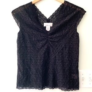 Nine & Company Lace Sleeveless Top Sleeveless L